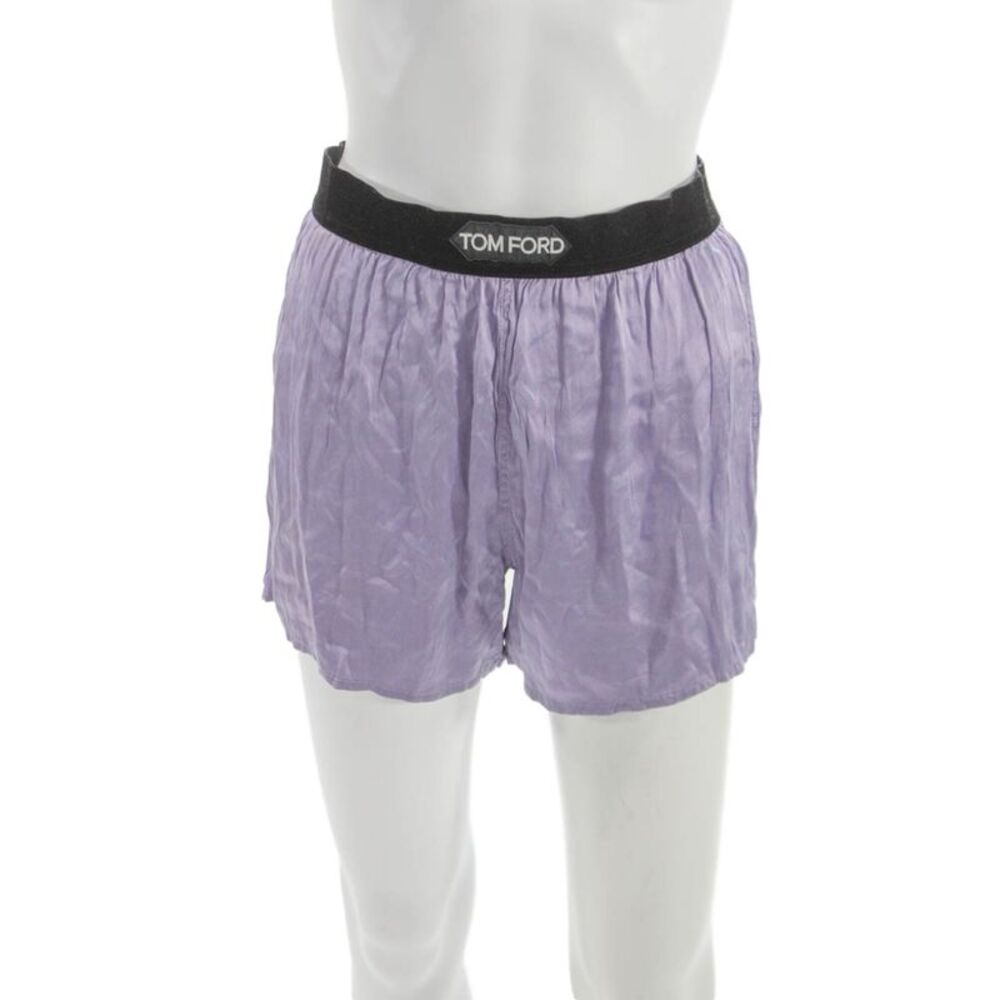 Tom Ford Men Silk Solid Purple Shorts Size XS